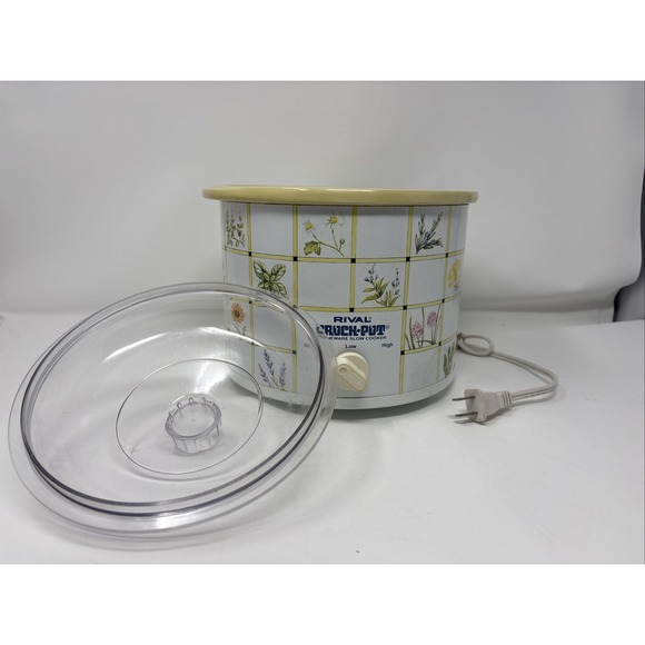 Rival Crock Pot Slow Cooker 3120 Yellow Sunflower 2.5 Quart Tested - Picture 5 of 7